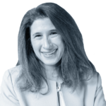 Leadership-Headshots-square-24 black and white profile image of Rachel Cohen, Chief Growth Officer