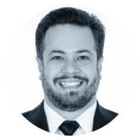 About-leadership-headshots-rob black and white profile image of Robert Santos, President