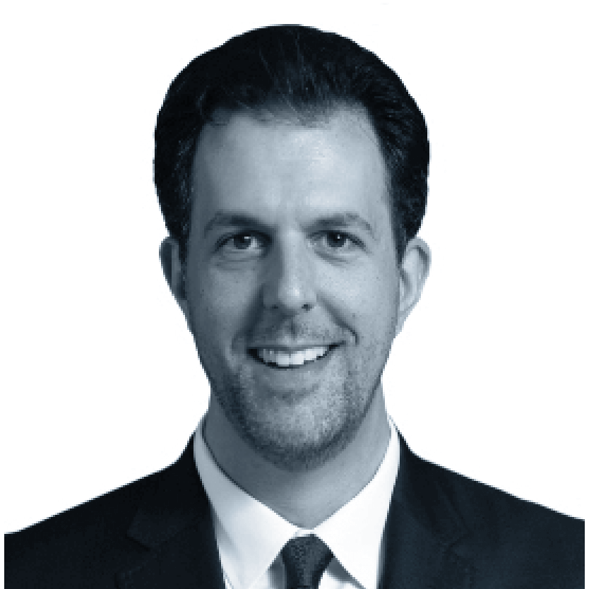 Black and white profile image of Rob Allegar, Chief Strategy Officer in Executive