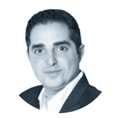 Executive-Leadership-MoH black and white profile image of Mo Hessabi, SVP of Growth