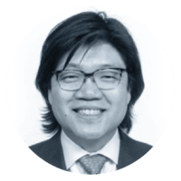 black and white profile image of Yong Kwon, Director of Health Business Unit