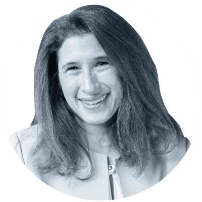Leadership-Headshots-24 black and white profile image of Rachel Cohen, Chief Growth Officer