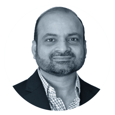 Udaya_Headshot black and white profile image of Udaya Chundury, VP of Solutions Architecture