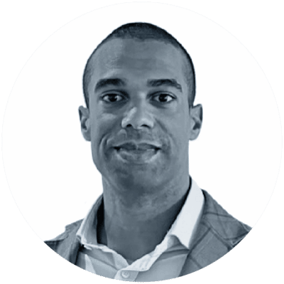 Headshot Joe Early black and white profile image of Joe Early, VP of Product & Design
