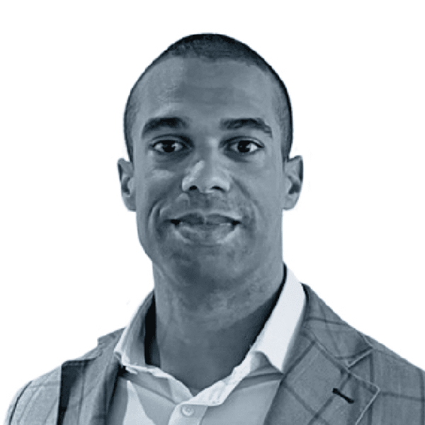 Leadership-Headshots_square-Joe-early-32-32 black and white profile image of Joe Early, VP of Product & Design