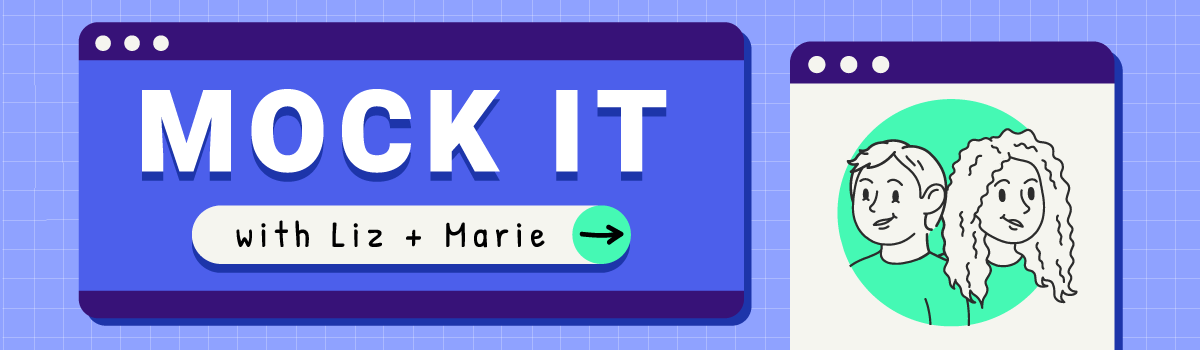 A graphic showing our podcast logo, Mock IT