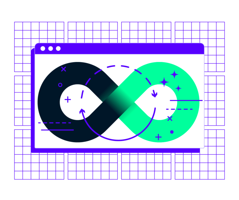 green and black infinity symbol representing DevSecOps 