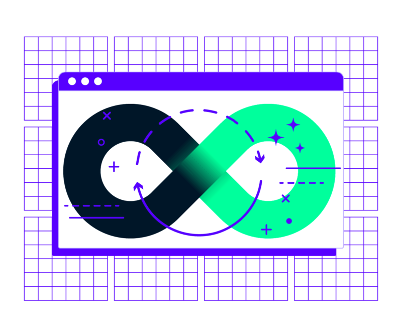 devops-hero green and black infinity symbol representing DevSecOps