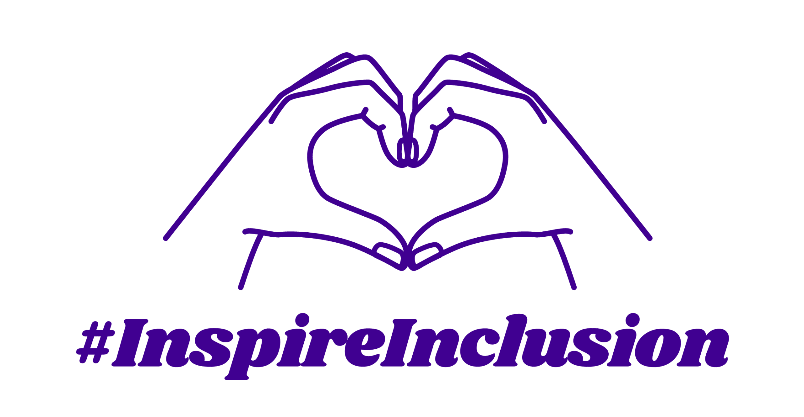 IWD24_Form-03 International Women's Day 2024 Inspire Inclusion: An illustration of hands coming together to form a heart