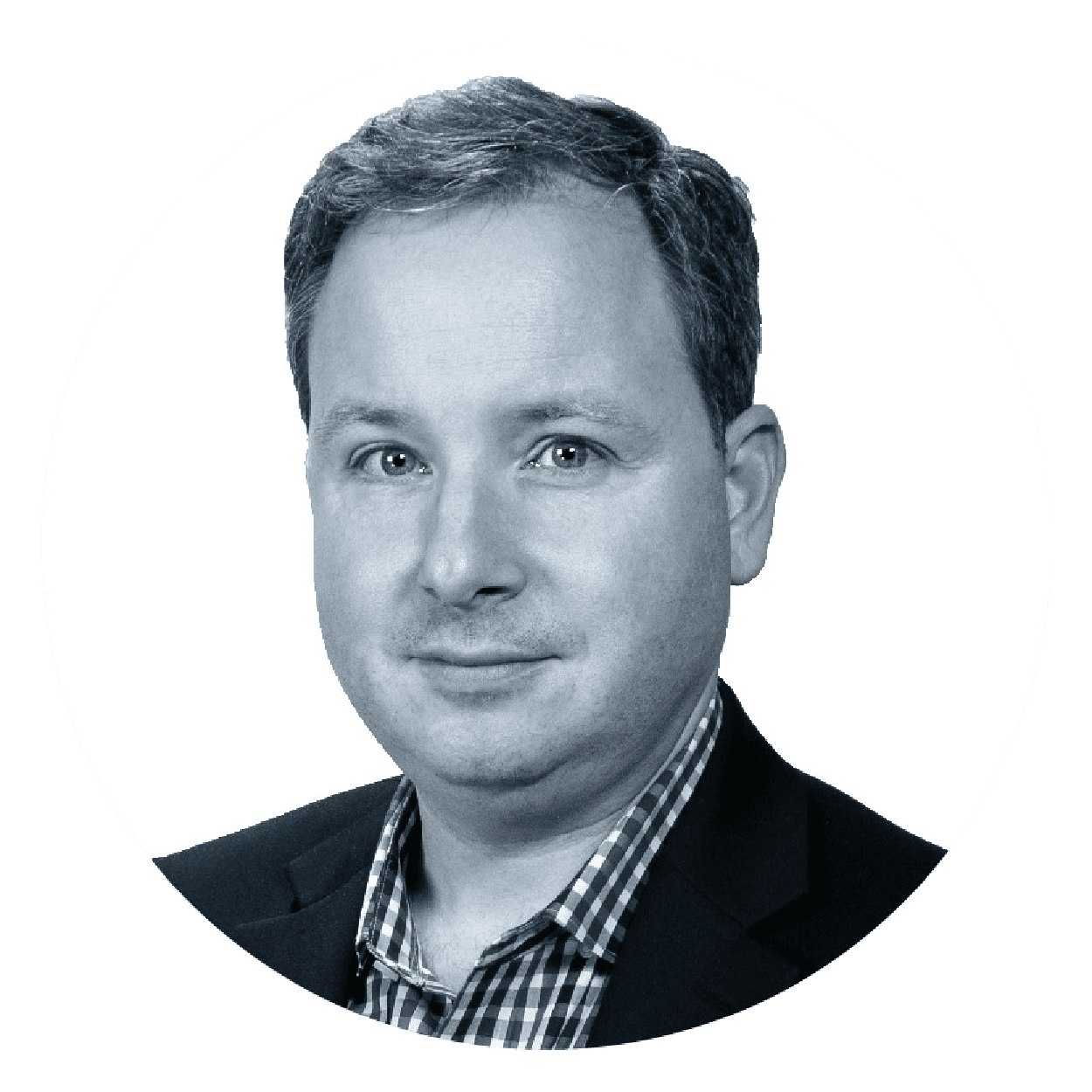 Black and White Headshot of David Lee, MetroStar's Sr. Director of Defense Operations