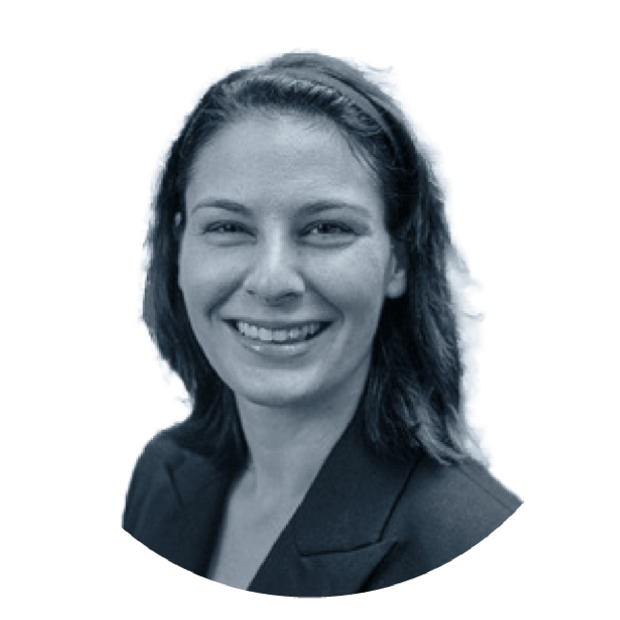 Black and White Headshot of Hannah Hunt, MetroStar's Distinguished Technical Fellow