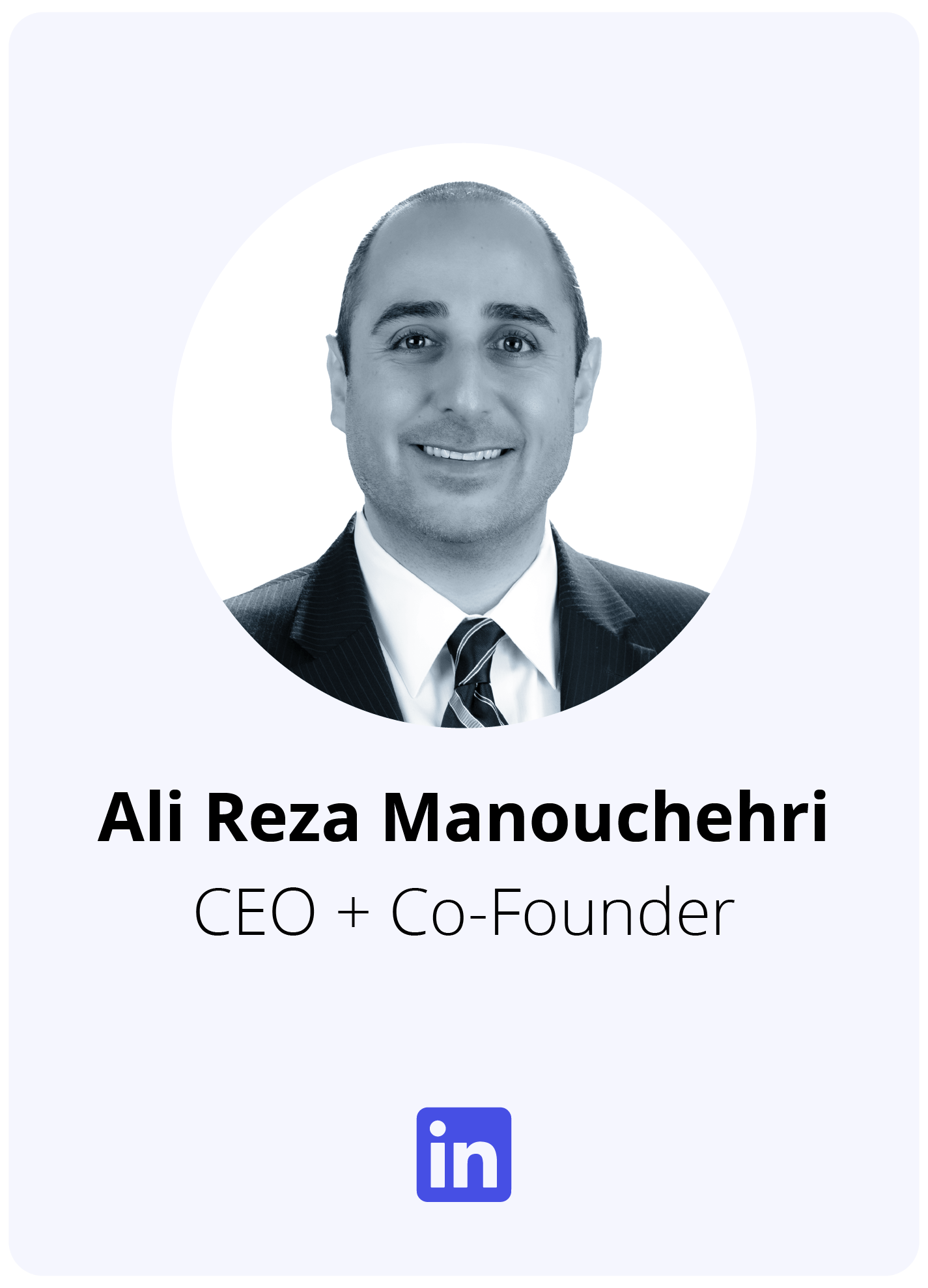 Headshot of MetroStar CEO and Co-Founder Ali Reza Manouchehri