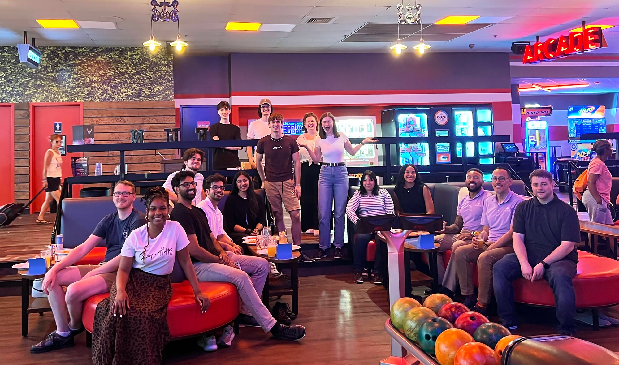 Internship class at bowling alley