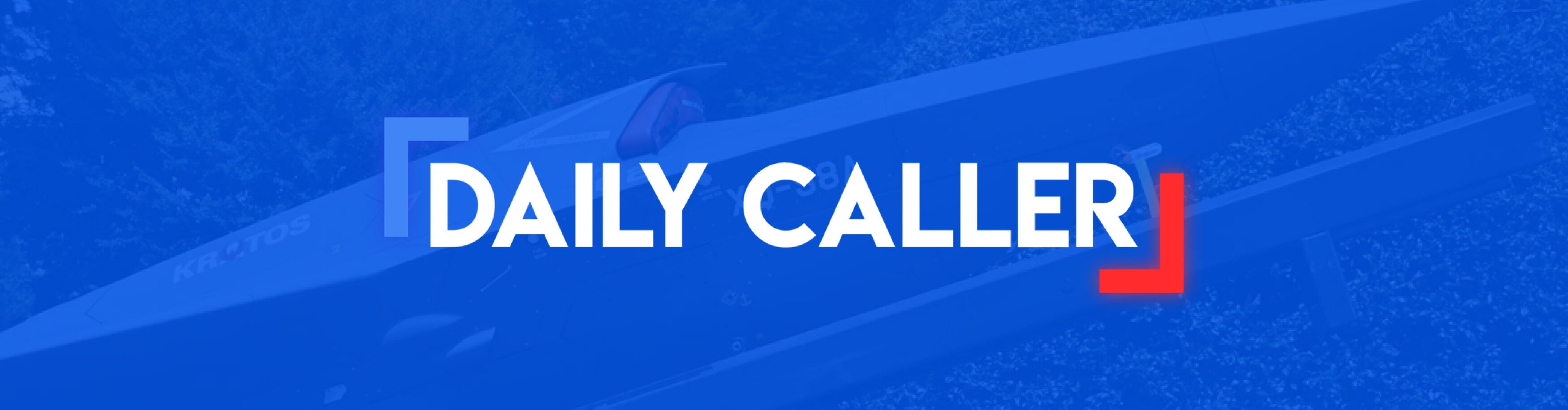 Daily Caller Logo on Dark Blue background