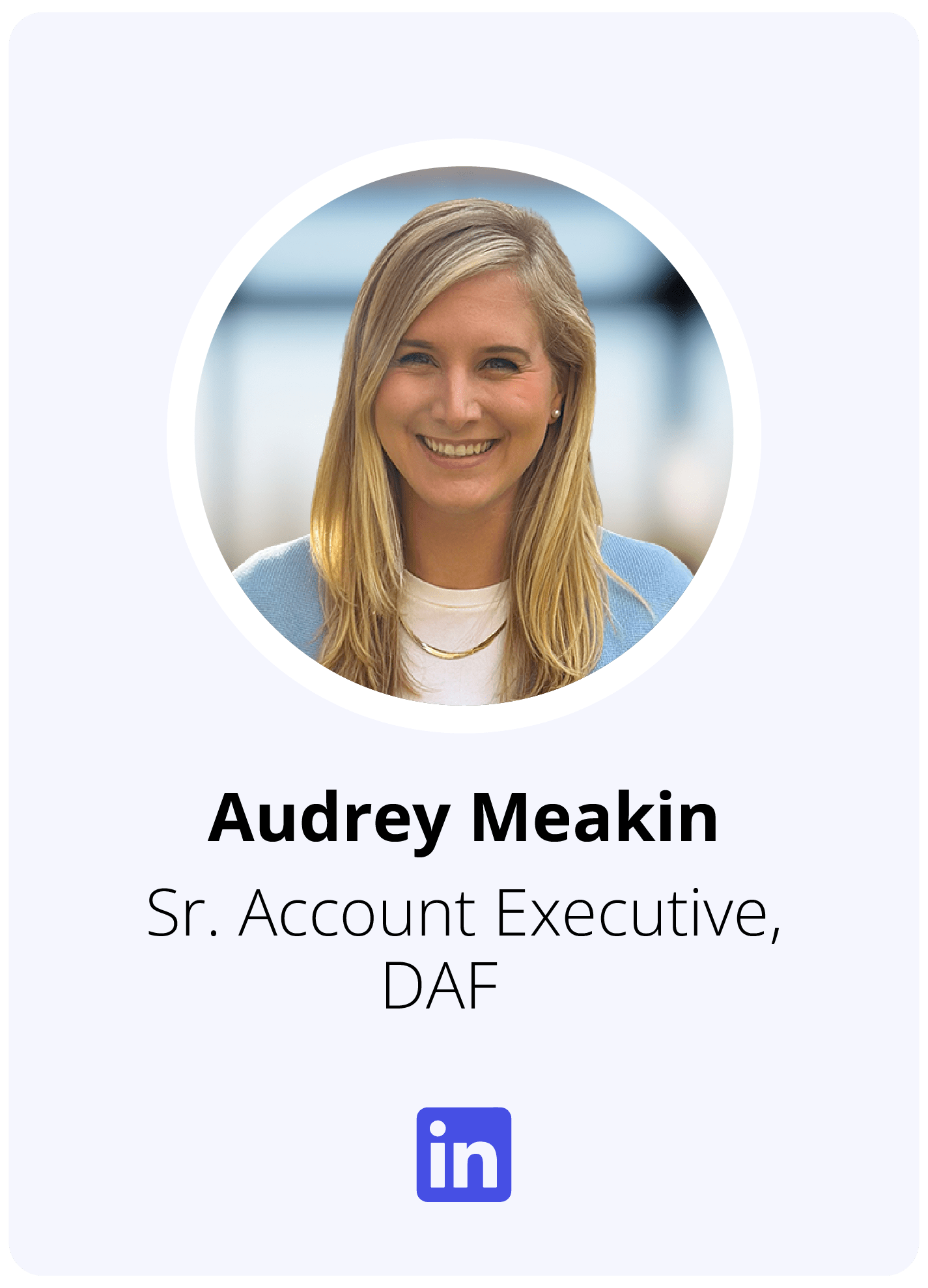 Headshot of MetroStar Sr. Account Executive, Audrey Meakin